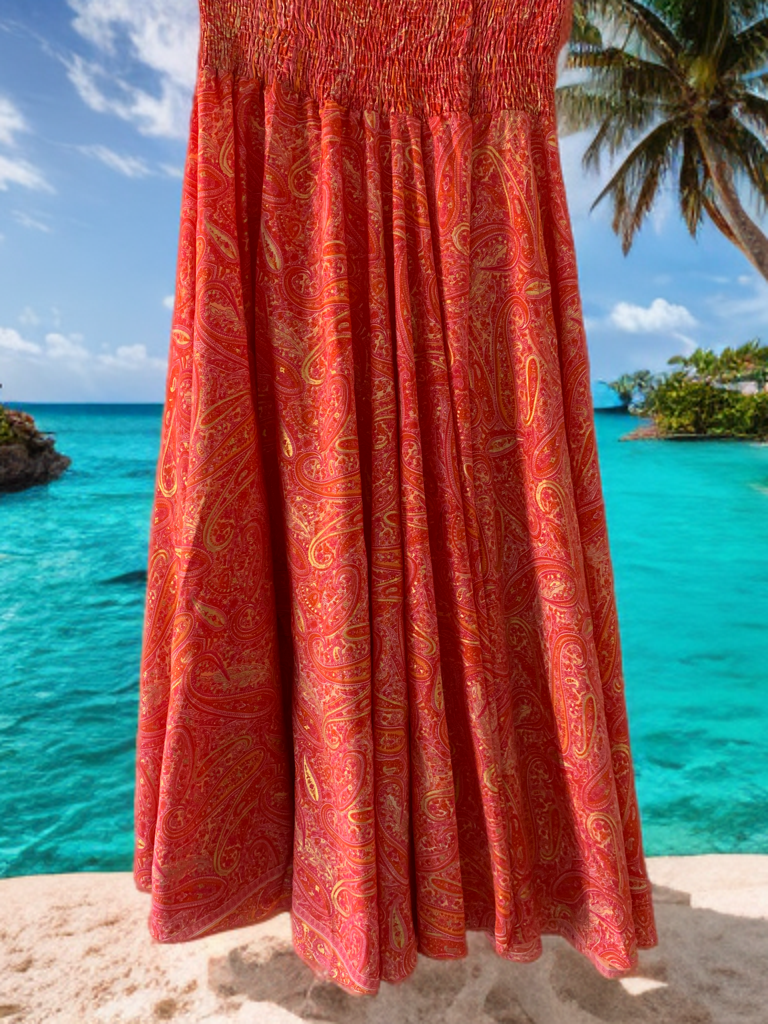 Pantalón palazzo coral