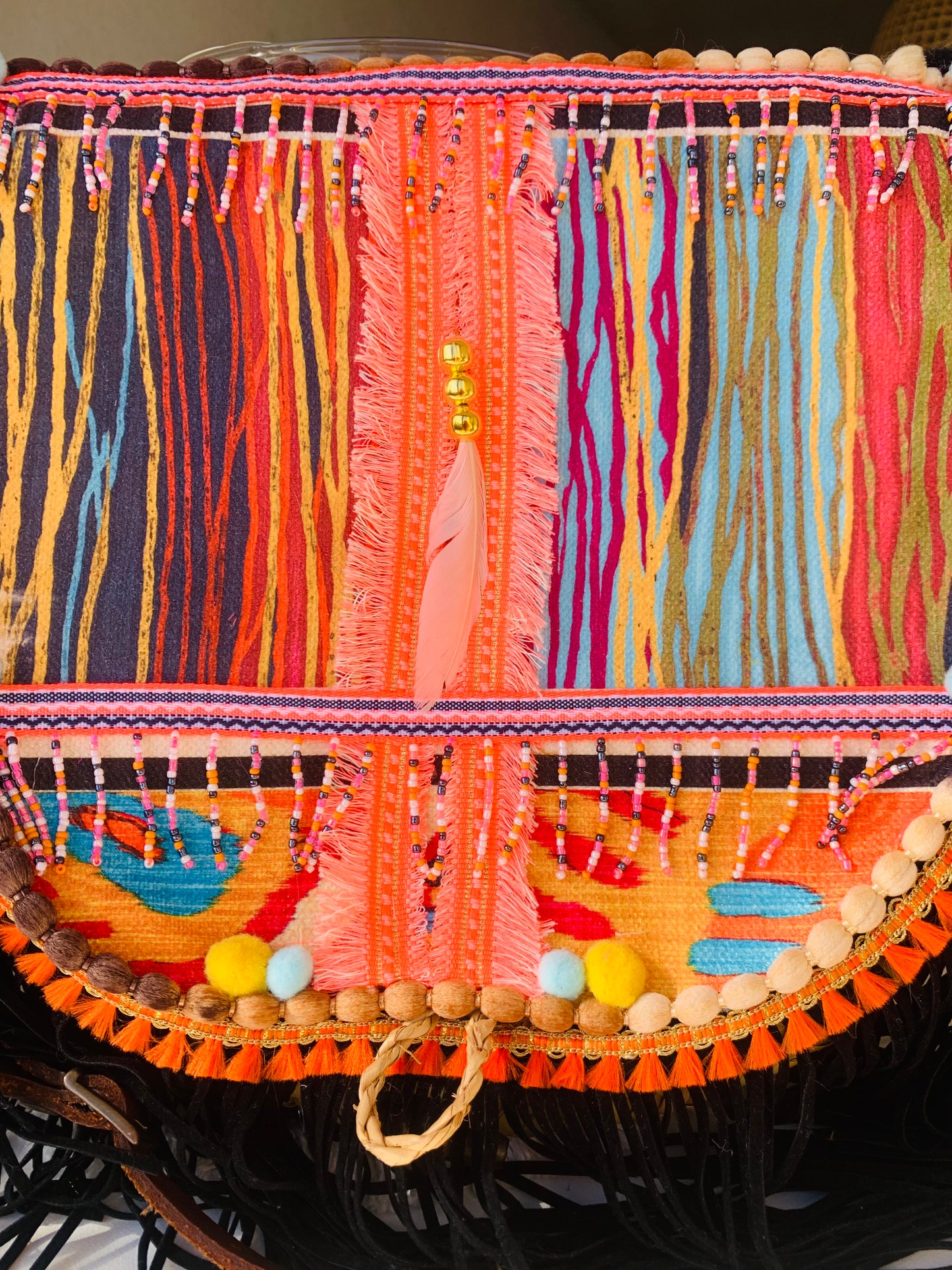 Capazo-bandolera india.