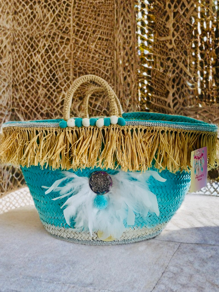 Capazo de playa blue