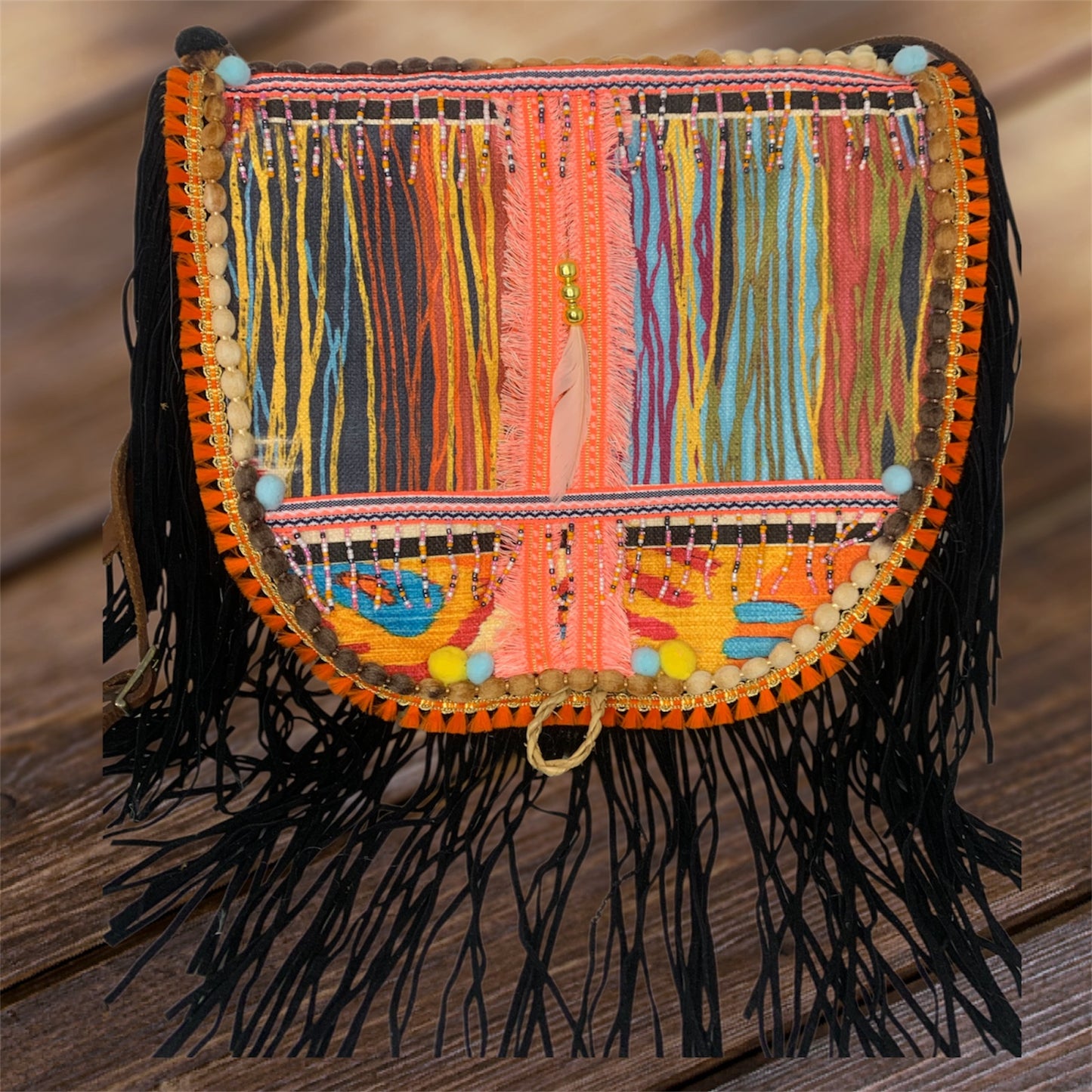 Capazo-bandolera india.