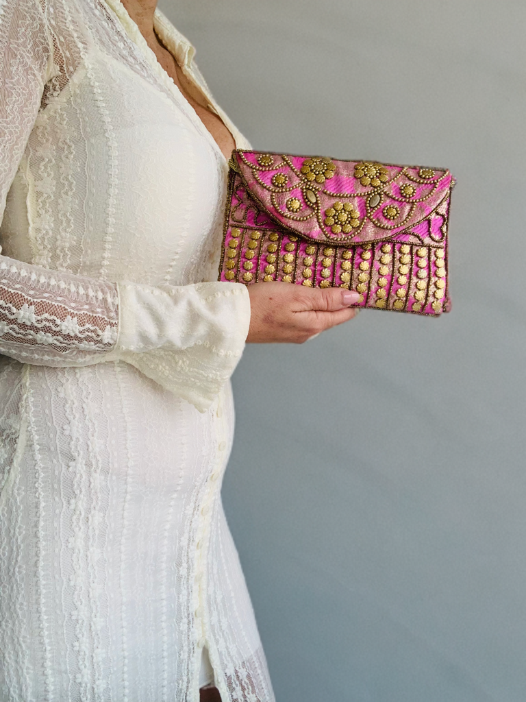 Bolso étnico fucsia