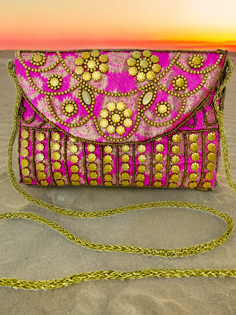 Bolso étnico fucsia