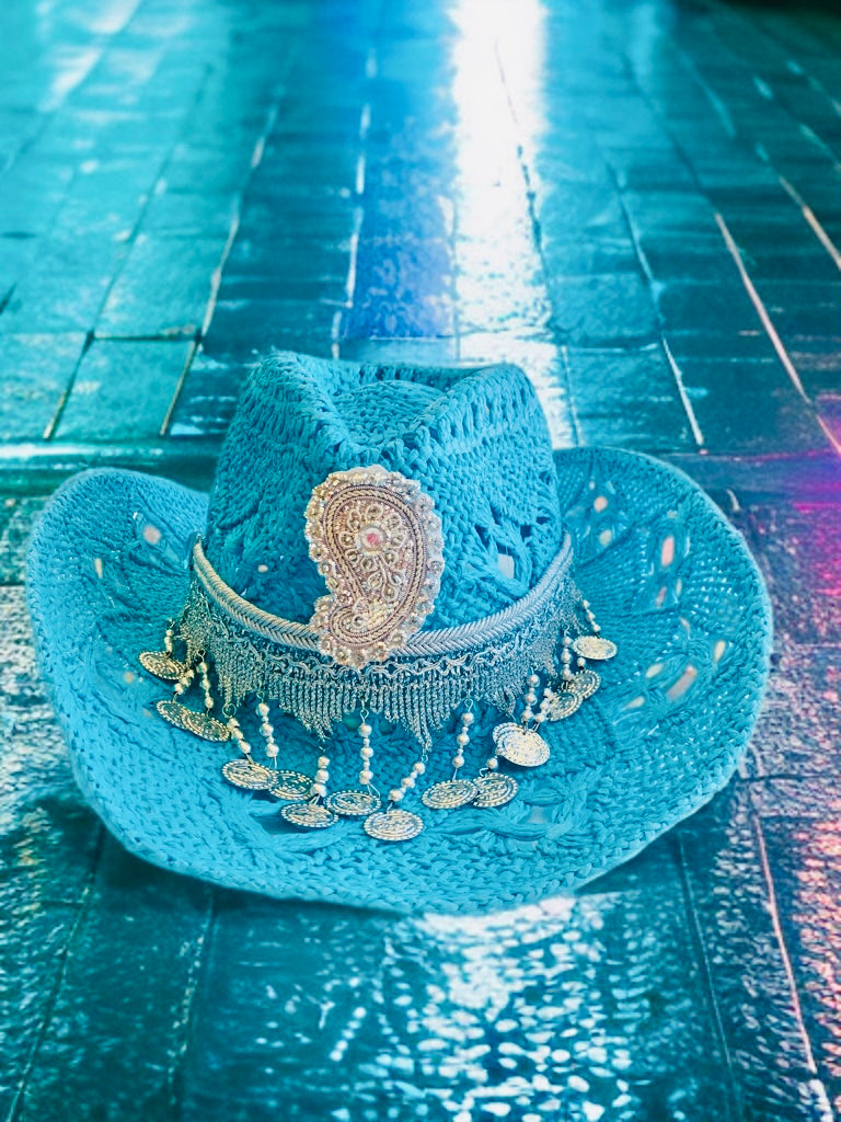 Coachella hat blue