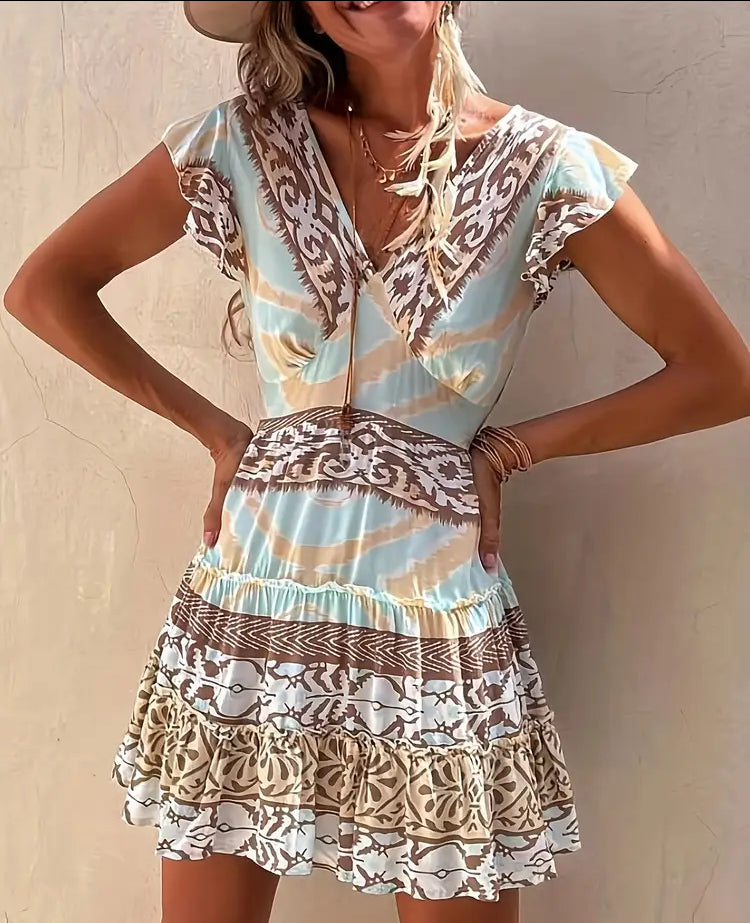 Vestido corto boho.