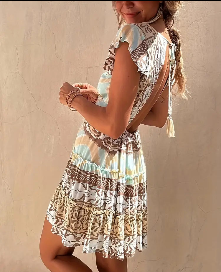 Vestido corto boho.