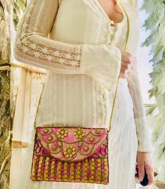Bolso étnico fucsia